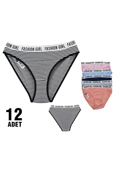 Tutku Set de 12 chiloți bikini Hera pentru femei din Lycra flexibilă