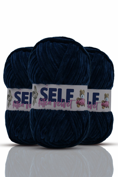 Self 3-пакетний синій оксамитовий шнур, амігурумі, іграшки, ковдра, ручний шнур для в'язання, Kitten Velvet