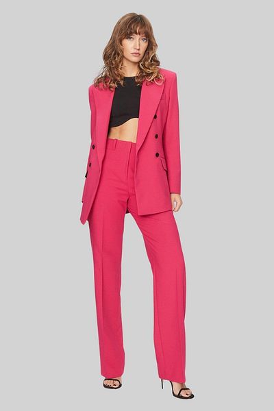 HUGO Women's Double Breasted Blazer Jacket Pink