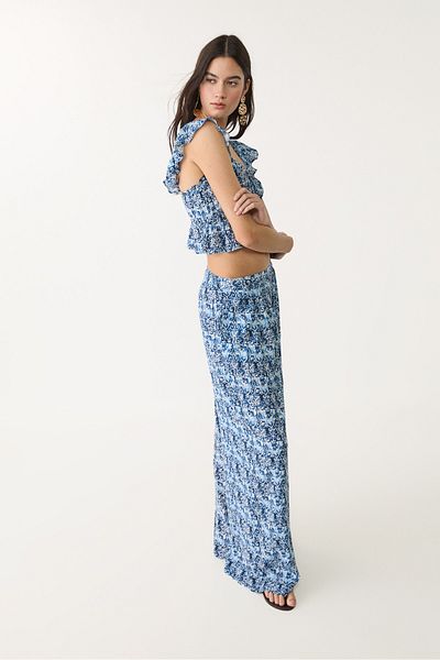 Stradivarius Flowing Printed Palazzo Trousers