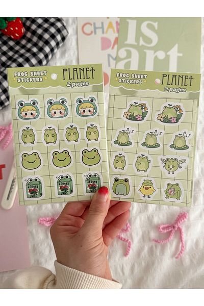 Planet Butik Frog Sheet 2 Sheet Sticker