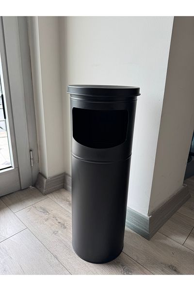 Berta Hijyen Special Series Luxury Model Column Ashtray Matte Black Pedestal Ashtray -Large Diameter 21cm Matte Color Limited in Stock