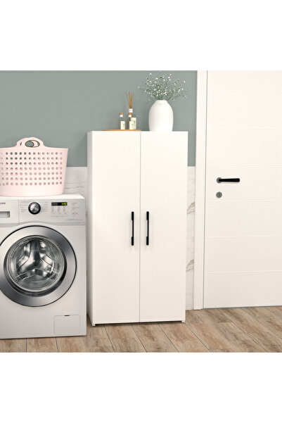 MOBİLİQUE Şahane No.5 Çok Amaçlı Süpürgelik Beyaz-Beyaz