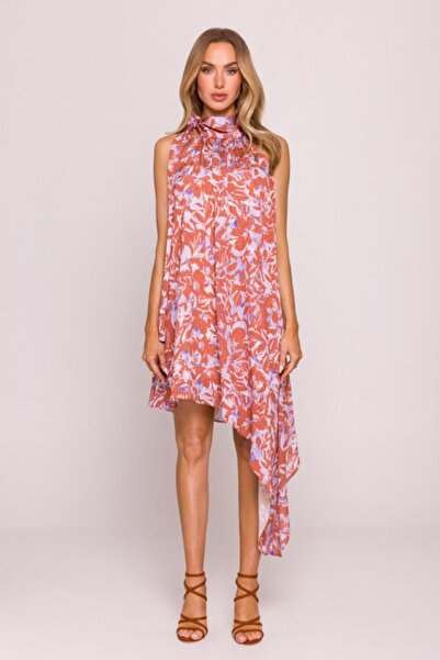 Made of Emotion HALTER NECK PRINT DRESS