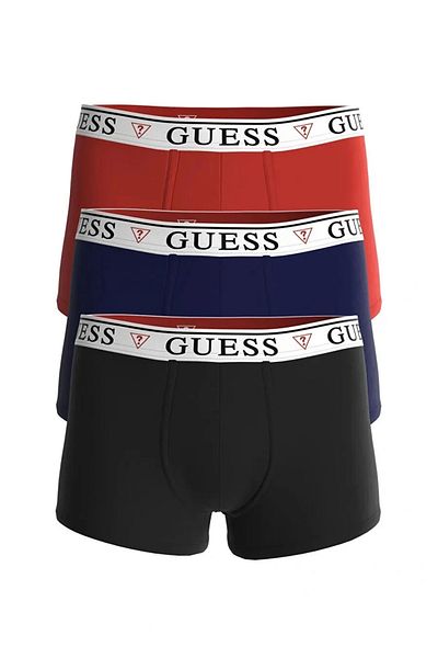 Guess Brian Hero Boxer Trunk 3 Pack Men's Multicolor Boxers U97G01Kcd31-Fq90