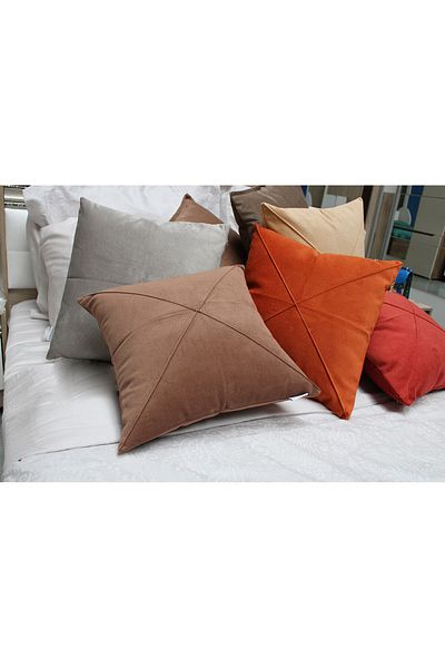 Homelux Clayton decorative pillowcase, velvet look, with zipper, 45x45 cm, burgundy