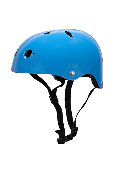 ACTION ONE Blue Dinosaur roller set, with helmet, protectors and transport bag, light-up wheels, size S (26-32), blue