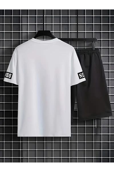 LAND MODA Summer Sports Set for Men - Short Sleeve Shirt and Shorts