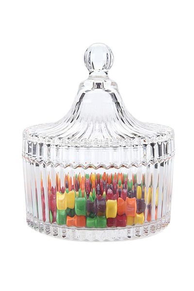 Generic Glass Sugar Bowl With Lid Clear 11x10.5x9cm