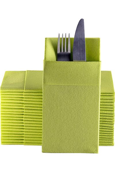 elaia Airlaid Pocketed Fabric Feeling 1/8 Waiter Folded Napkin 20 Pieces
