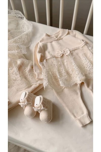 Nipperland 100% Organic Cotton Knitwear Lace Set of 10 0-3Months Newborn Hospital Release