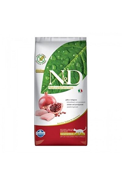 N&D Nd Tahılsız Tavuklu Narlı Kısırlaştırılmış Kedi Maması 5 Kg