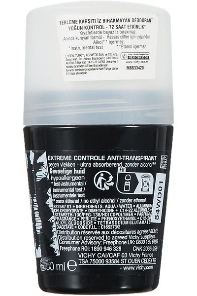 Vichy Roll-on Anti-sweat For Men - Homme