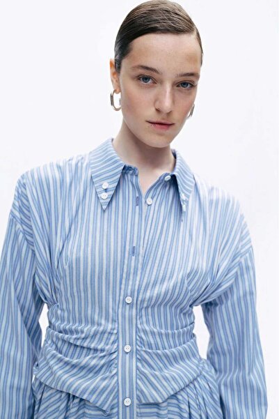 Nocturne Women's Polo Neck Long Sleeve Mini Length Blue Dress N25Yn2558-Variant