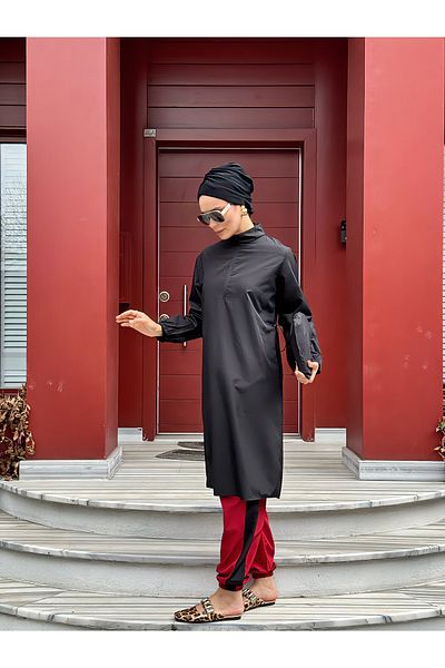 dilber fashion Bone Ve Bag Sport Cut Hijab Swimsuit