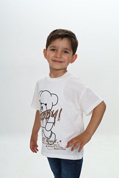 Toontoy Tricou pentru băiat Ursuleț cu imprimeu