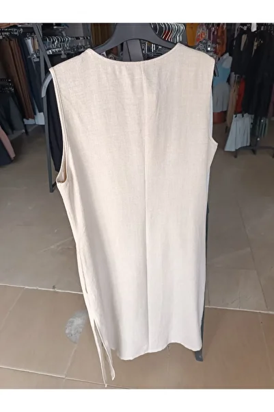 MODA Plus Size Sleeveless Button Midi Length Shirt Dress