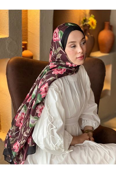 Modakaşmir Flower Pattern Lina Shawl