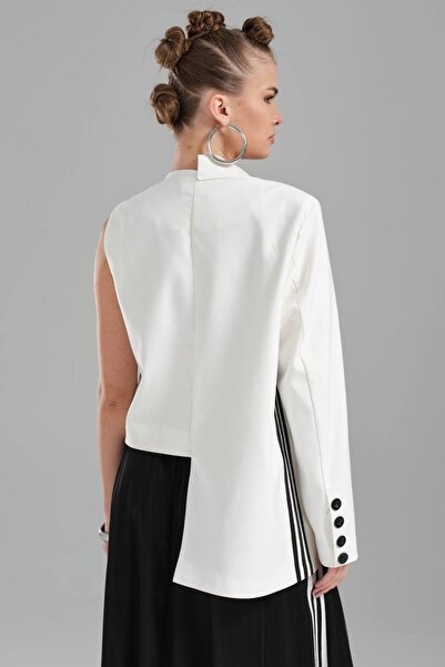 tw3 Дамско сако с раирани детайли и специален дизайн