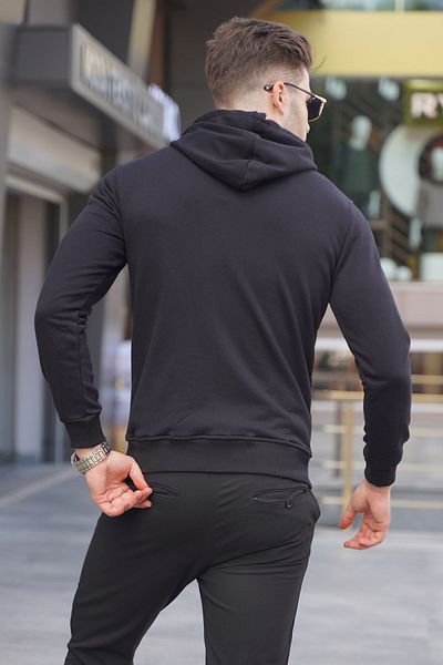 Madmext Φούτερ με μαύρη κουκούλα 5289