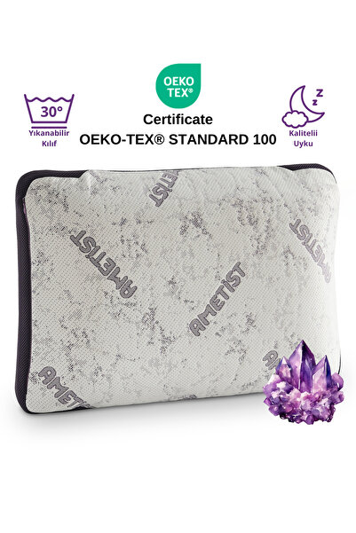 Rudu Pernă din burete perforat Visco Visko cu husă ametist 60x40x14 cm 1200 g...