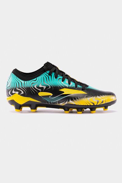 Joma Ghete de fotbal pentru bărbați Evolution 2401 EVOW2401FG negru și galben și turcoaz