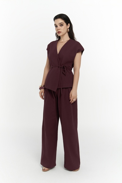 BOHEMAİ Sorrenio Burgundy Vest Pants Set