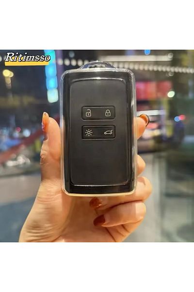 YıldızTuning Transparent Key Case Cover for Renault Austral Duster Captur Kadjar Kaleos