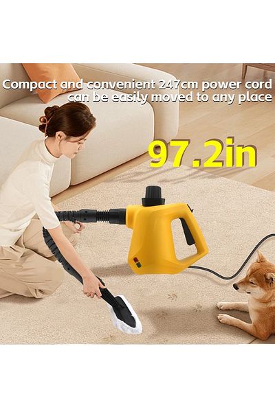 ET-LIFE Steam Cleaner, 1000W, 3 Bar Steam Pressure, 250ml Capacity, with 9pcs Accessory