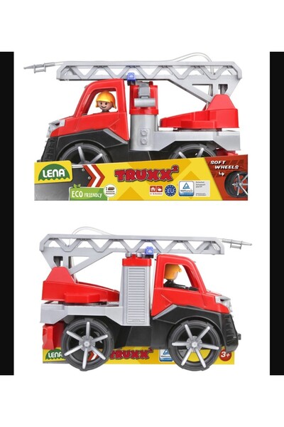 LENA Lena Truxx fire truck for children, 29 cm, with figure included, +2 years