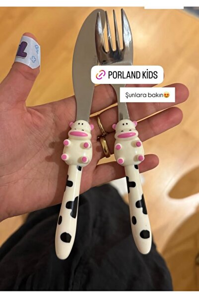 Porland Mini Cow Kids Cutlery Set