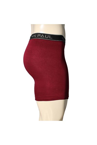 Kennpaul Men's Boxers with Bamboo Long Legs - Burgundy, Breathable, Comfortable