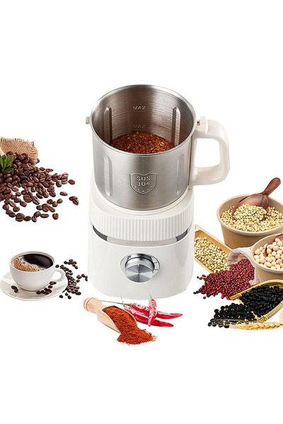 ET-LIFE مطحنة قهوة كهربائية سعة 800 جرام - مطحنة من الفولاذ المقاوم للصدأ للت...