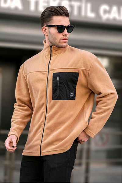 Madmext Ανδρική μπλούζα Fleece Outdoor με φερμουάρ γιακά με φερμουάρ 6046