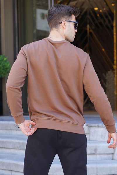 Madmext Кафяв стандартен суичър 6136