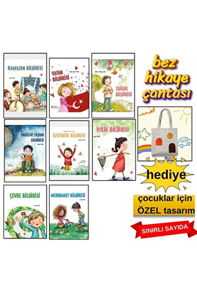Türkiye Diyanet Vakfı Yayınları Çocuklar İçin 8 Farkındalık Hikaye Kitabı Set...