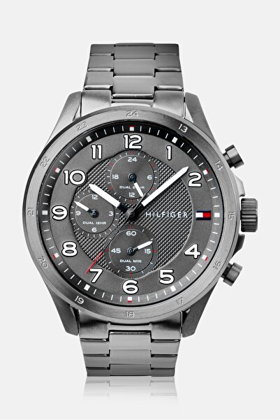 Tommy Hilfiger Men 1792008 Stainless Steel Watches 45 Mm, Grey