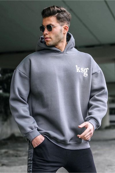 Madmext Мъжки суичър Smoked Oversize 5337