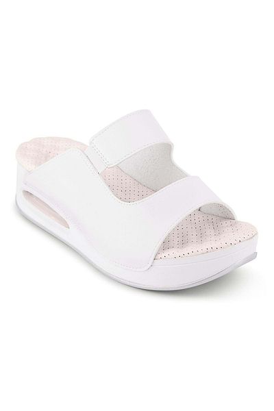 Muya Γυναικείες παντόφλες Beso Anatomical Air Max Sole Heel Spur Λευκές