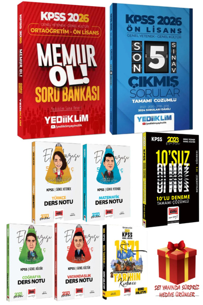 Yediiklim Yayınları 2026 Yediiklim Ortaöğretim-Önlisans Soru Bankası+Ön Lisan...