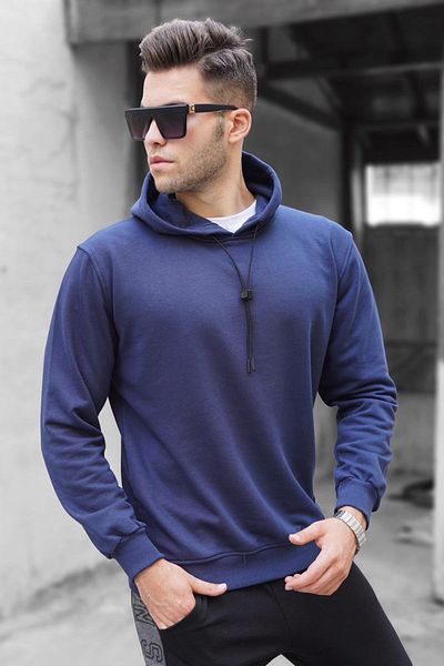 Madmext Ανδρικό φούτερ Navy Blue 5334