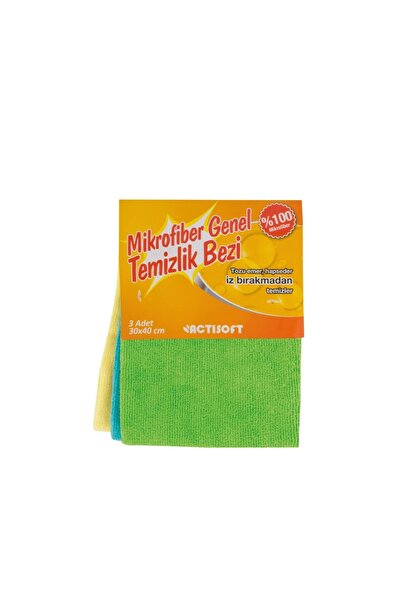 actisoft Lavetă de curățare din microfibră, pachet de 3 (100% microfibră)