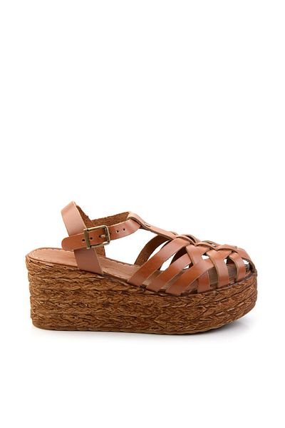 Bambi Taba Leather Women's Sandals K 05197003903