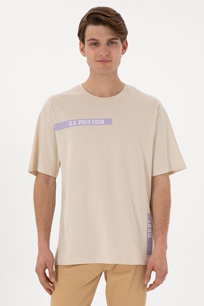 U.S. Polo Assn. Men's Comfort Fit Crew Neck Stone T-Shirt 50306904 -Vr049