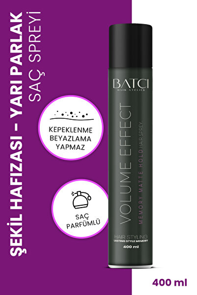 Batçı Hair Atelier Memory Matte Hold Esnek Tutuşlu Saç Spreyi 400 ML | Doğal ...