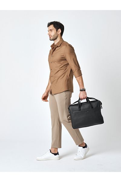 Pierre Cardin 01 Η/Υ 002020 -ΜΑΥΡΗ Τσάντα Ζώνης Σημειωματάριου Laptop