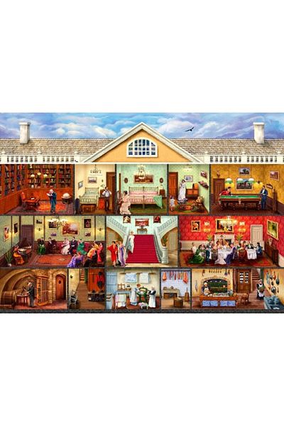 Wooden City Puzzle din lemn Victorian Mansion, Wooden City, 750 piese