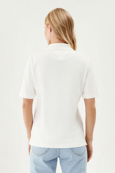 Tommy Hilfiger Tricou Polo Dama Tommy Hilfiger Pique WW0WW37820