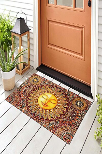 Evsebu Smiling Sun Decorative Multi-Purpose Interior and Exterior Door Mat