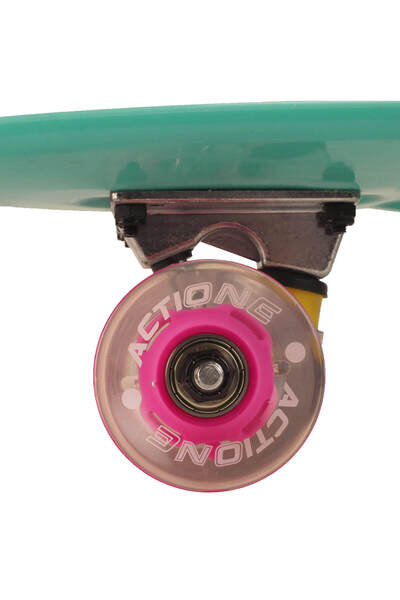 ACTION ONE Penny board Portable Tropical Paradise 58x16 cm, with PU wheels, ABEC-7, aluminum frame